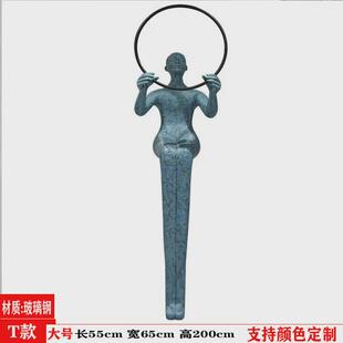 酒店大堂人物雕塑落地灯展厅售楼处样板间工作室抽象艺术人形摆件