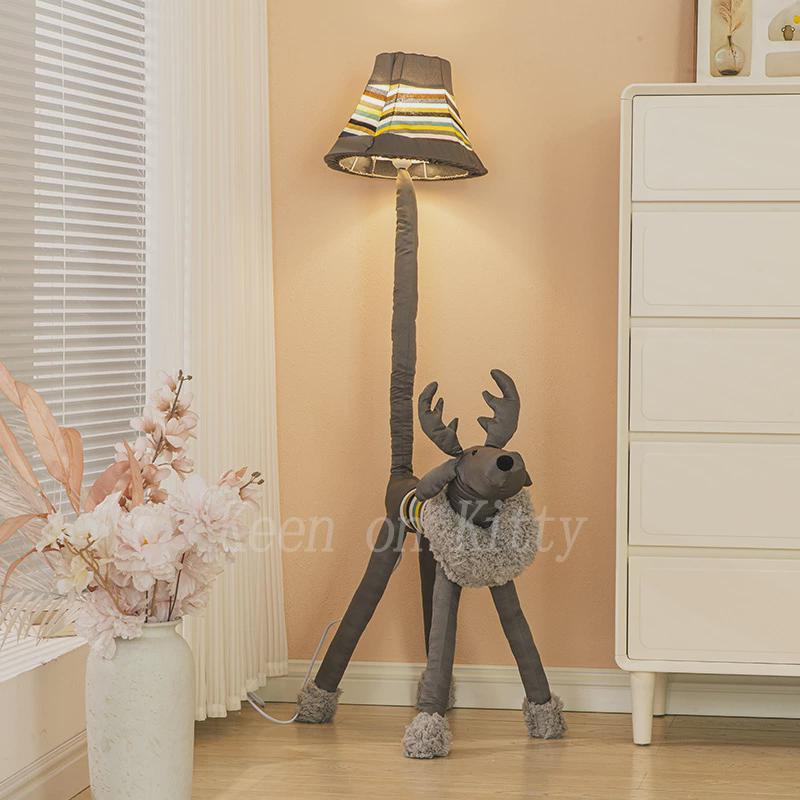 卡通落地灯毛绒萌宠系列台灯温馨床头灯儿童房落地灯可爱台灯