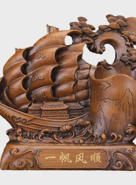 热销一帆风顺笔筒摆件礼品桌面工艺品书房店铺会议送礼办公室摆设