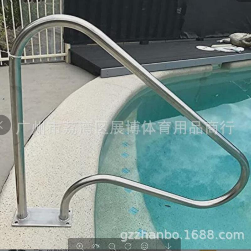 跨境厂家供应泳池扶梯304加厚不锈钢扶手可做多尺寸款式水池扶手