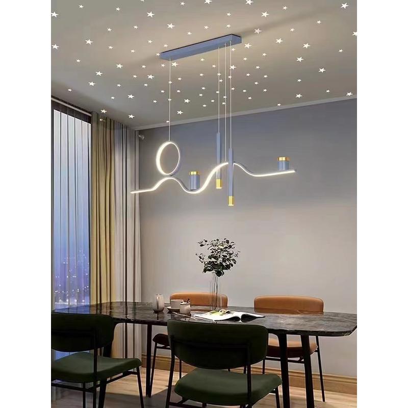 星星餐厅灯星空餐吊灯长条现代简约饭厅餐桌吧台创意灯具
