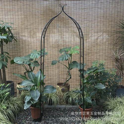 铁艺葡萄架攀爬月季拱门花架爬藤架子拱形铁线莲植物支架户外