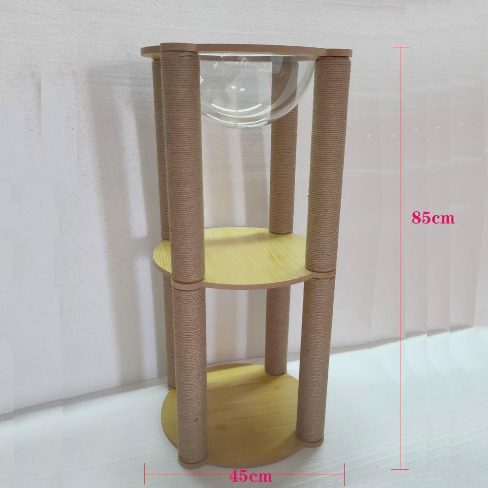 实木猫爬架猫窝木质猫房子猫树猫抓板柱太空舱剑麻猫跳台宠物用品