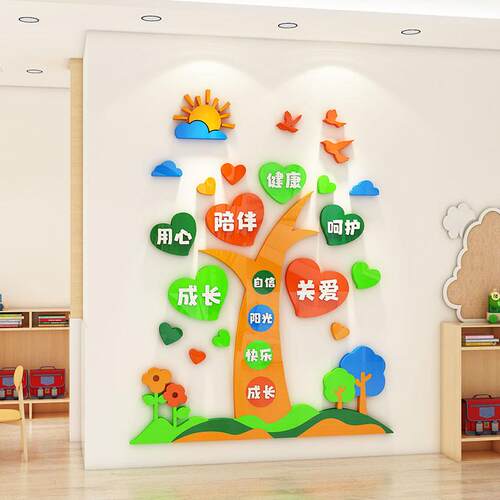 幼儿园环创材料欢迎小朋友主题文化墙面装饰贴纸午托管班教室布置