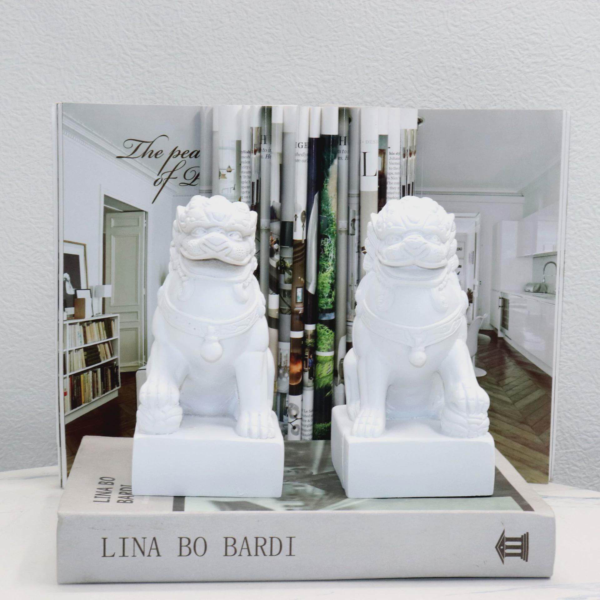 创意软装麒麟摆件中式风格家居树脂摆件轻奢麒麟工艺品家居装饰品