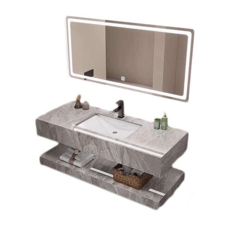 卫生间亮面岩板陶瓷盆磨砂双层洗漱台洗手池洗脸池组合盆柜浴室柜,家装主材,浴室柜组合,淘宝优惠券,粉丝福利购,淘宝优惠卷