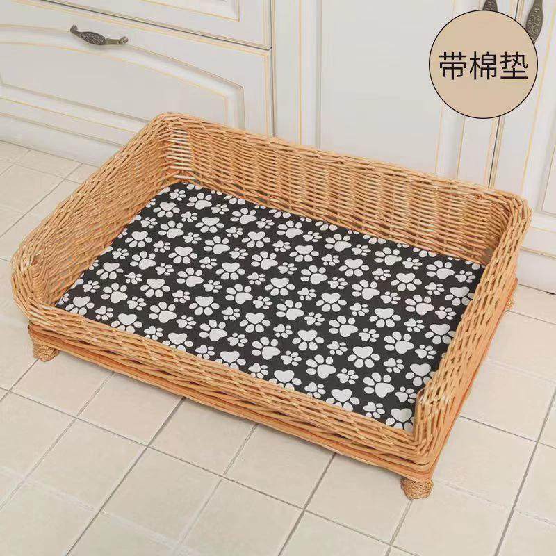 藤编狗窝夏季狗床四季通用狗产房可拆洗大中小型犬宠物窝离地防潮,宠物/宠物食品及用品,猫笼子/猫别墅,淘宝优惠券,粉丝福利购,淘宝优惠卷