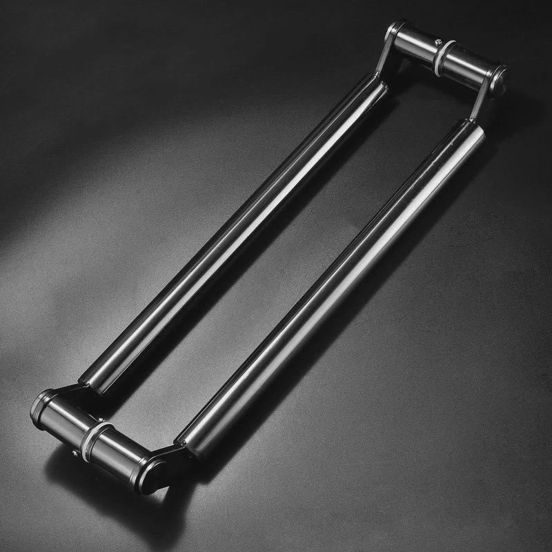 玻璃门拉手门把手不锈钢有框门拉手商刀头木门推拉门黑色店门加厚