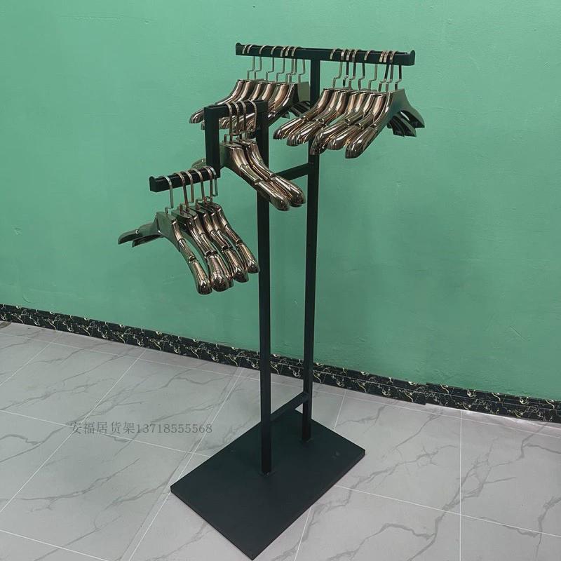 服装店中岛架落地男女装童装商场铁艺展示双杆中岛货架能调节高低