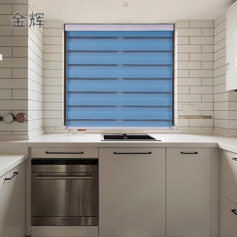 柔纱帘客厅卧室厂家遮光卷帘卫生间浴室防水升降手拉珠帘双层包邮