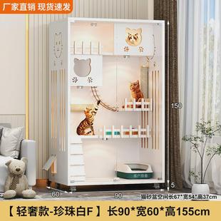 实木猫别墅宠物木质小型猫舍大型猫屋家用双层全封闭猫别墅高品质