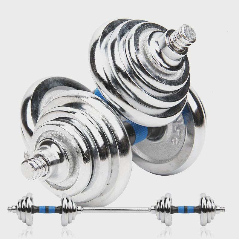 电镀哑铃10kg15公斤20公斤3040男女纯铁可调节家用公斤健身器材