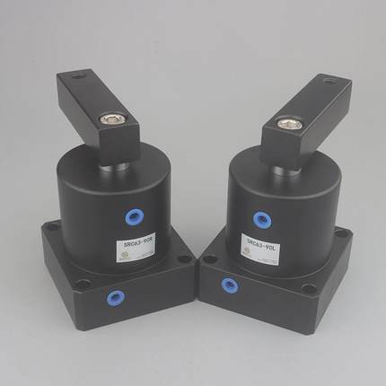 热销气缸夹紧气缸转角下压旋转src25/32/40/50/63-90l-90r-180l-1