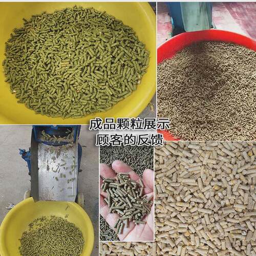 养殖养殖饲料颗粒机干湿两用饲料机家用小型平模猪牛羊颗粒饲料机