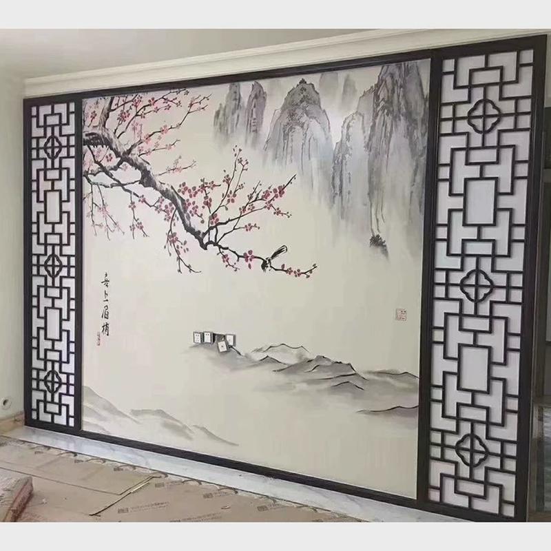 雕花仿古门窗实木花格新中式屏风门窗来图制作园林装修博物馆屏风