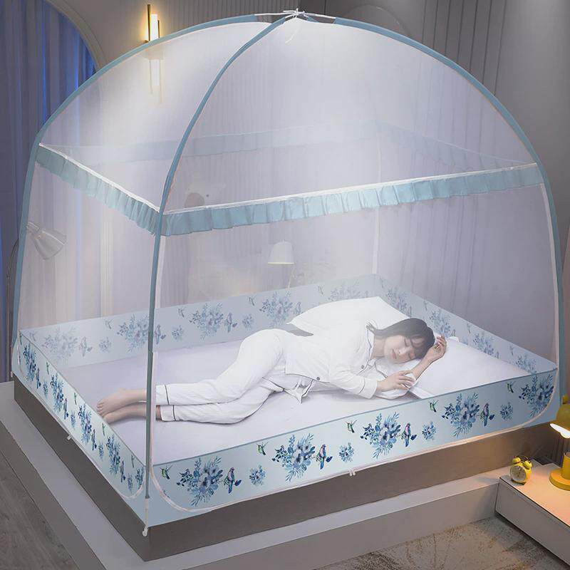 蒙古包蚊帐2024新款2024家用卧室1米5床防摔儿童免安装可拆洗全包