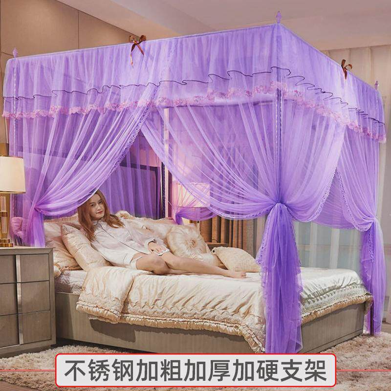 蚊帐支架全套一体式宿舍密防蚊床帐宫廷风文章家用超床罩蚊g帐的