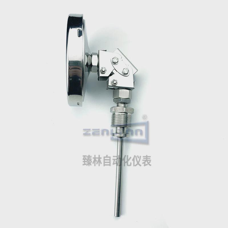 不锈钢万向双金属双金属温度计不锈钢指针温度计wss-481万向型型