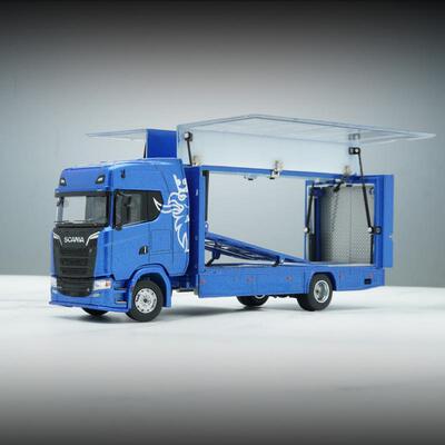 热销gcd 1/64斯堪尼亚小合金车模仿真汽车运输车比例汽车模型收藏