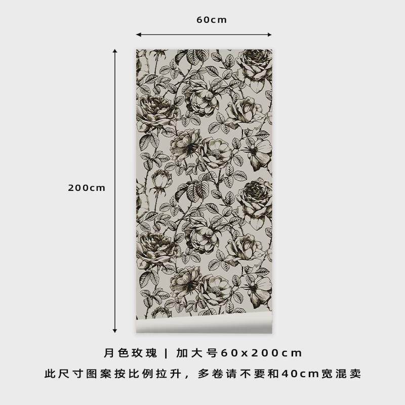 x1aw玫瑰改造墙贴纸房间装饰衣柜贴柜子墙纸自粘家具翻新法式复古