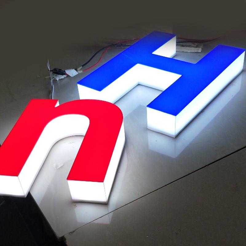 厂家直销三面通体发光字亚克力门头招牌树脂字迷你字
