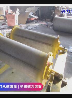 强磁滚筒磁选机矿用输送带RCT半磁全磁型磁力滚筒抛丸钢渣甩磁机