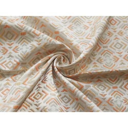 复古几何中世纪格纹浮雕提花面料莫兰迪配色服装箱包抱枕布料服鞋