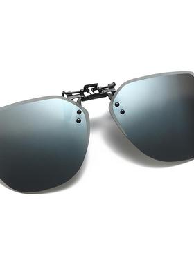 2021新款可上翻太阳镜偏光夹片无框多边形男女墨镜夹片批发1020