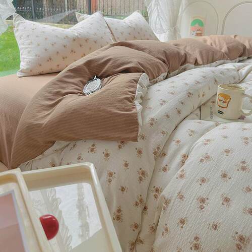 学生宿舍小清新床单四件套南通家纺床上用品秋季被套三件套批发
