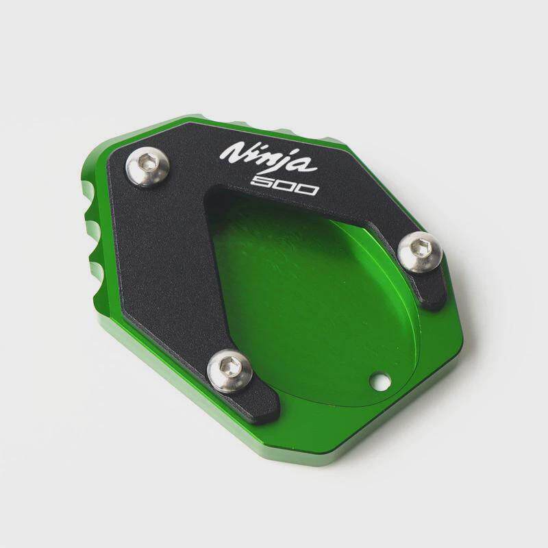 适用川崎忍者NINJA500 Z500改装CNC铝合金边撑加大垫摩托车配件 - 实物图