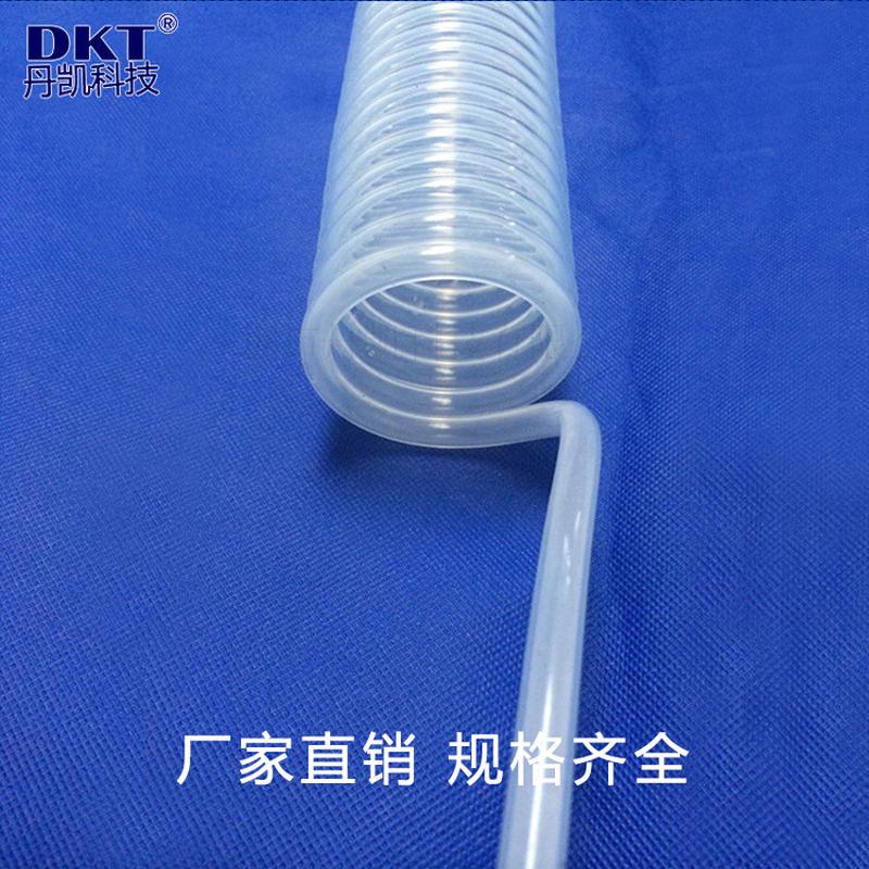 丹凯厂家各种规格生产耐腐蚀耐高温透明四氟fep盘旋弹簧管专业
