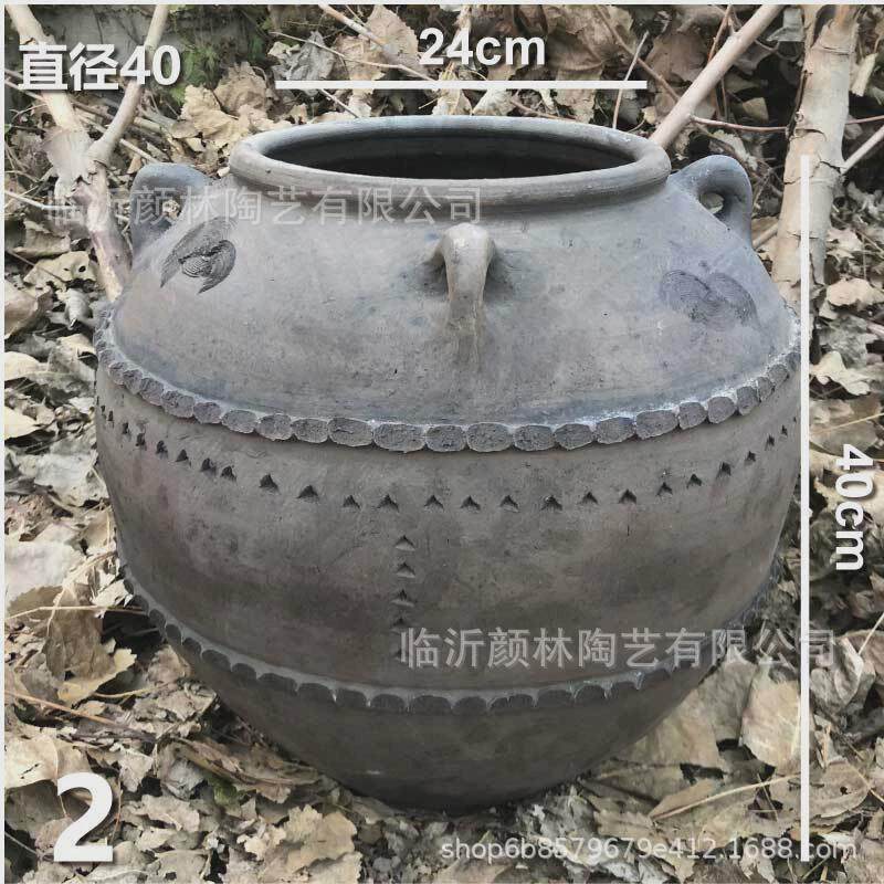 翁缸陶土缸装饰陶器个性复古花器仿古花盆土陶瓦缸艺术花盆陶罐