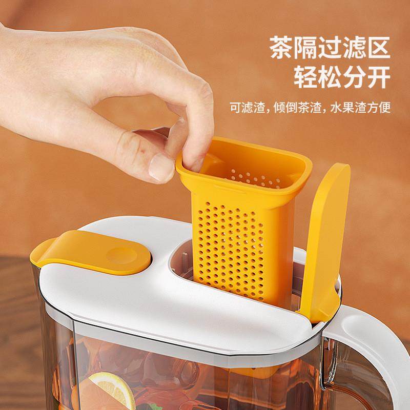 超大容量冷水壶家用泡果茶量壶耐高温冷热皆可奶茶店凉水壶放冰箱