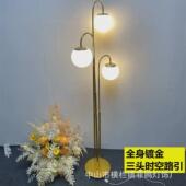 婚庆道具铁艺电镀3头时空铜丝灯泡路引婚礼场地布置装 饰路引摆件