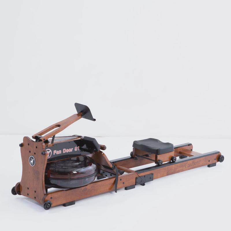 折叠划船机厂家供应家用静音有氧运动实木水阻划桨机划船机