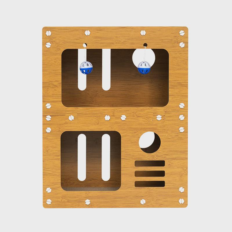 双层猫窝猫抓板爬架多功能宠物窝密度板木质耐瓦楞纸猫别墅抓猫窝