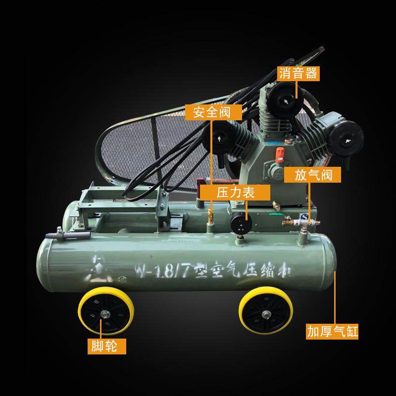 空气压缩机开山牌空压机w1.8/7w2.8/5风镐凿岩机用空压机矿山