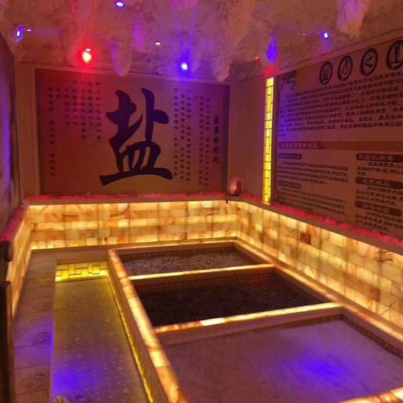 洗浴桑拿房多人固定款远红外光波盐浴房安装承建中心汗蒸房设备