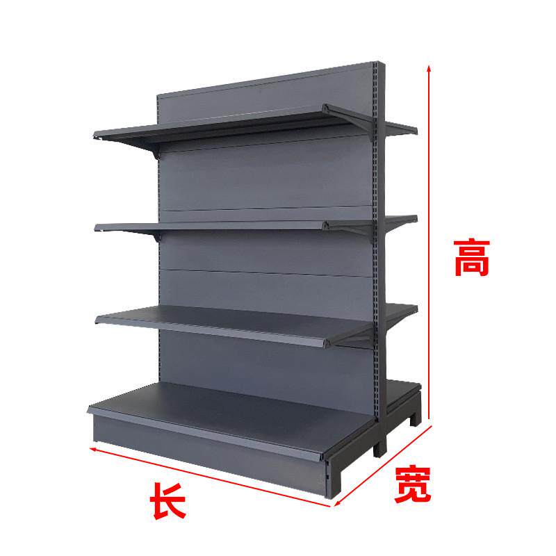 超市货架展示架批发加厚商超市货架货架单双面多层便利店小卖部超