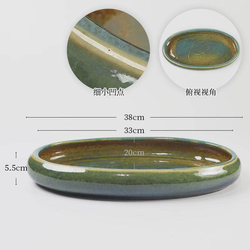 墨蓝花器陶瓷日式作写景窑变椭圆花盘手花道插花开片大盘禅意花器,鲜花速递/花卉仿真/绿植园艺,花盆,淘宝优惠券,粉丝福利购,淘宝优惠卷