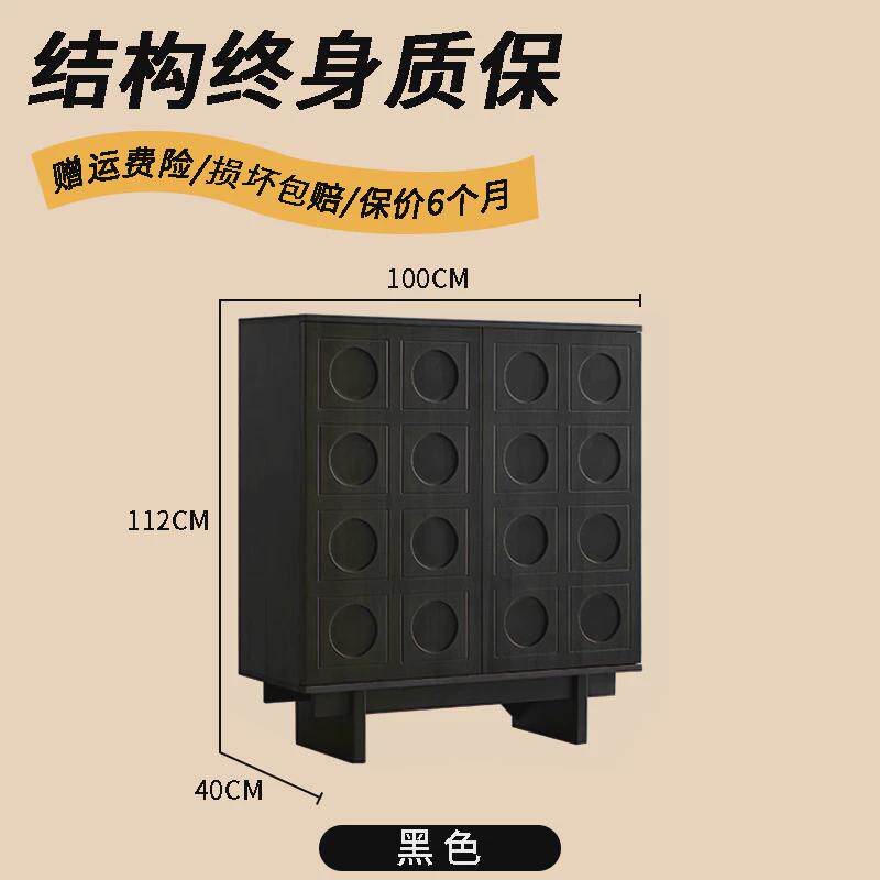 佛山家具中古实木餐边柜客厅家用收纳柜边法式复古置物柜储物橱柜