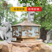 柱头灯户外松鹤围墙大门柱子院墙灯室外防水欧式 花园别墅庭院灯