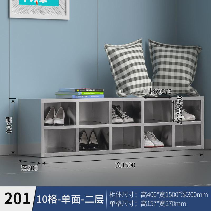 不锈钢鞋柜双面车间食品厂实验室单面无尘带门换鞋柜可坐式换鞋凳