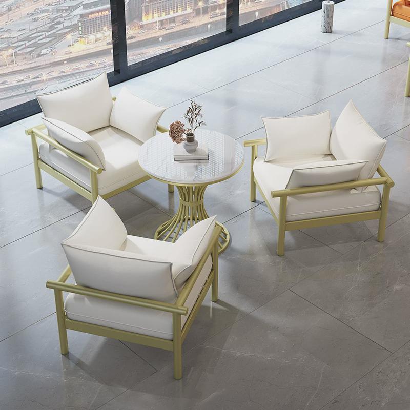 现代酒店售楼处大厅卡座沙发会客洽谈桌椅组合新款极简商务休息区