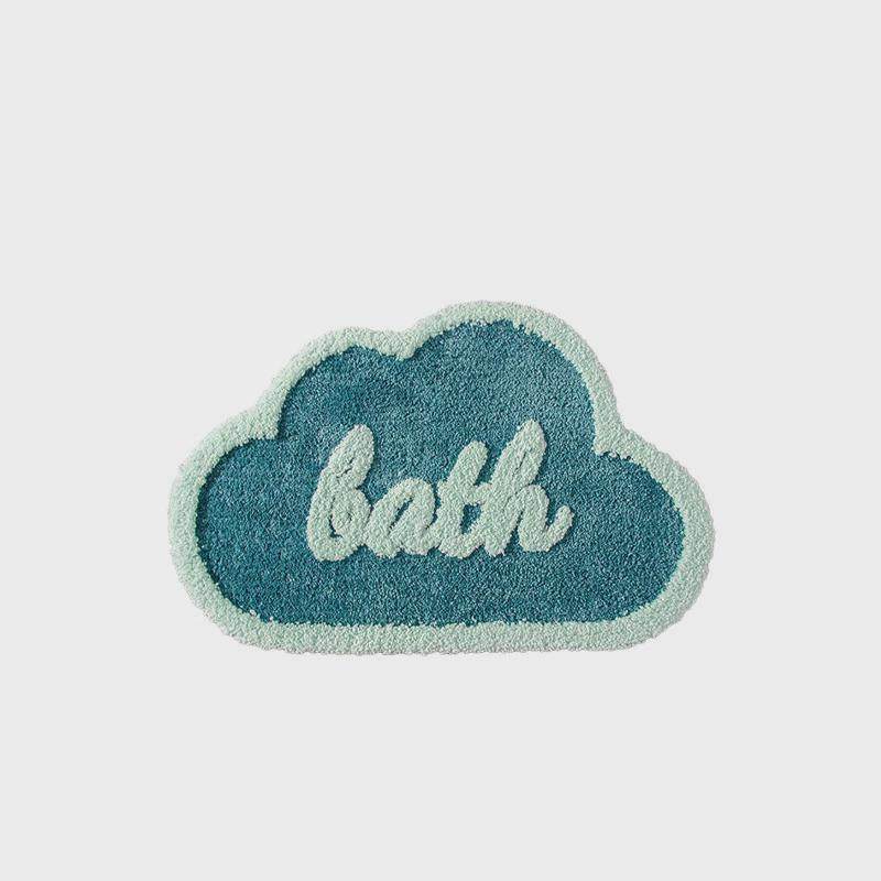 云朵植绒地毯簇绒进门地毯防滑家用卫生间吸水速干地毯可水洗机洗