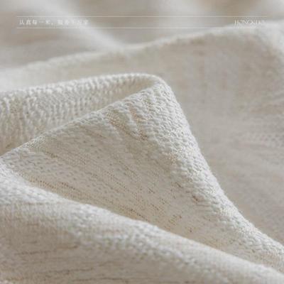 乔叶窗纱麻料提花纱客厅阳台单层纱不透人复古氛围感纱帘2.9门幅