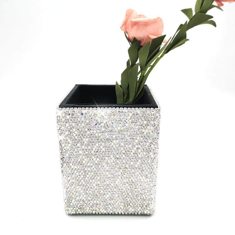 创意陶泥笔筒钻镶时尚化妆刷眉笔粉刷笔筒皮革水钻收纳筒办公摆件,农机/农具/农膜,播种栽苗器/地膜机,淘宝优惠券,粉丝福利购,淘宝优惠卷