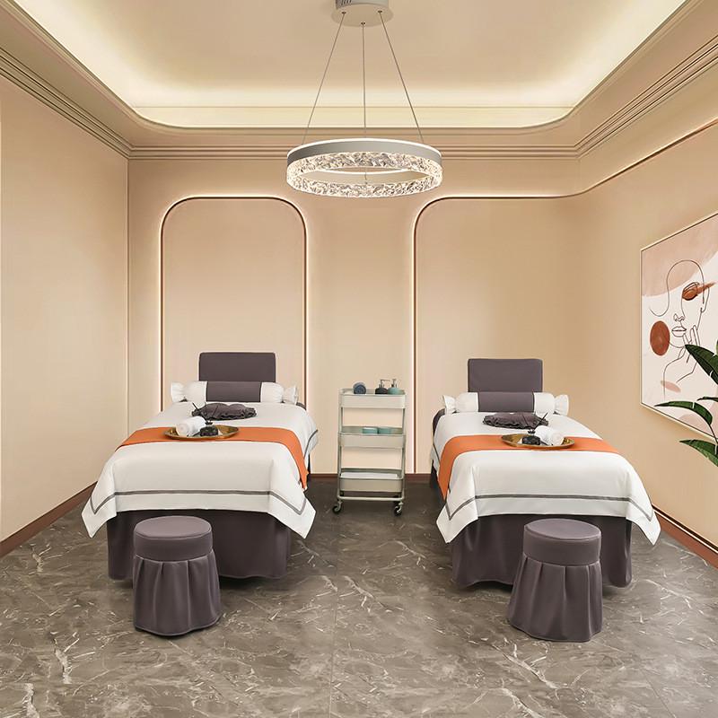 高档美容床罩四件套按摩美容院专用床罩轻奢理疗美肤洗头床套床罩