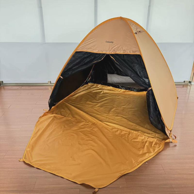 弹开沙滩帐篷遮阳防晒免搭建速开折叠户外帐篷自动库存休闲凉棚沙