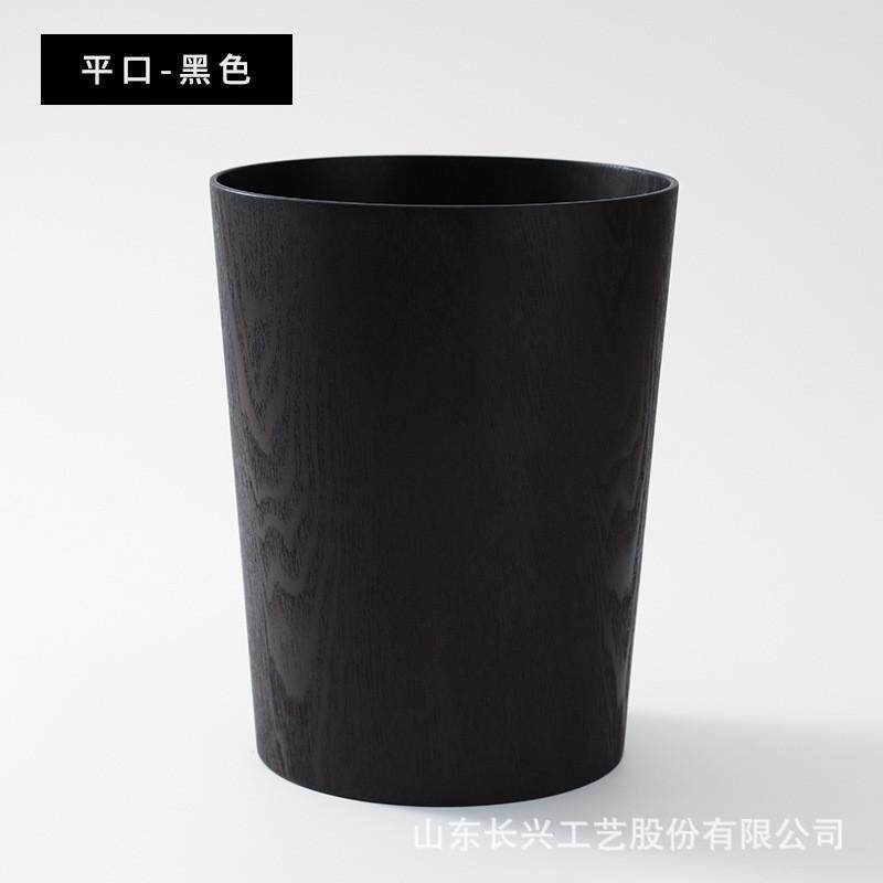 北欧卧室木质垃圾桶简约家用创意收纳桶客厅日式垃圾筒办公室纸篓